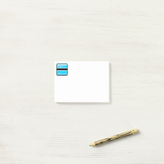 Vlag van Botswana Post-it® Notes (Op bureau)