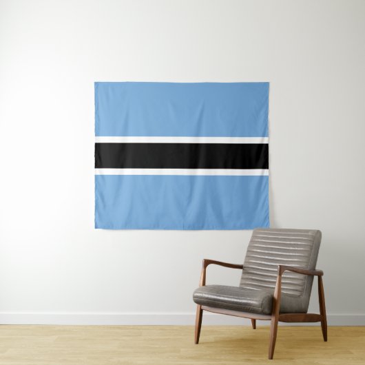 Vlag van Botswana Wandkleed (In Situ (horizontaal))