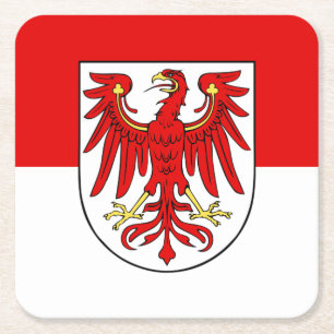 Vlag van Brandenburg Onderzetter van Square Paper