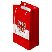 Vlag van Brandenburg Small Gift Bag Klein Cadeauzakje (Voorkant Gekanteld)