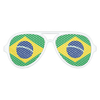 vlag van Brazilië Aviator Zonnebril