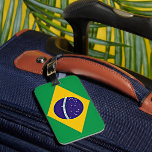 vlag van Brazilië Bagagelabel