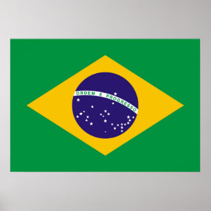 vlag van Brazilië Bandeira do Brasil Poster