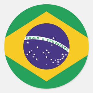 vlag van Brazilië Bandeira do Brasil Ronde Sticker