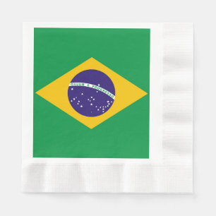 vlag van Brazilië Bandeira do Brasil Servetten