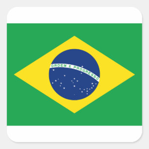 Vlag van Brazilië - Bandeira do Brasil Vierkante Sticker