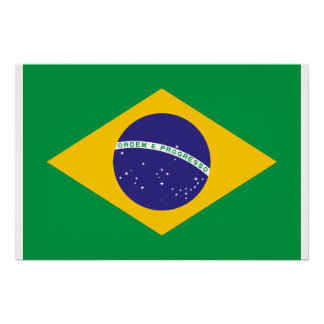 Vlag van Brazilië | Braziliaanse Nationale Vlag Perfect Poster