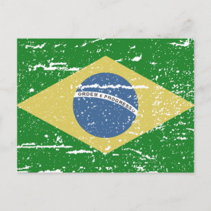  vlag van Brazilië Briefkaart