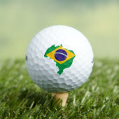 vlag van brazilië golfballen (Insitu Shirt)