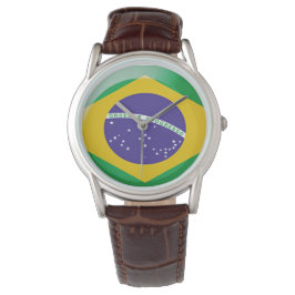 vlag van Brazilië Horloge