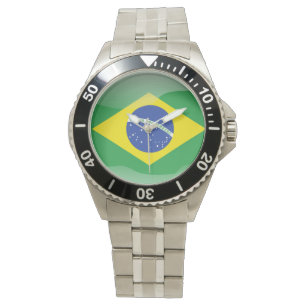 vlag van Brazilië Horloge