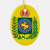 vlag van Brazilië Keramisch Ornament (Achterkant)