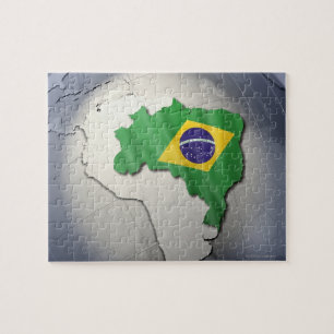 vlag van Brazilië Legpuzzel