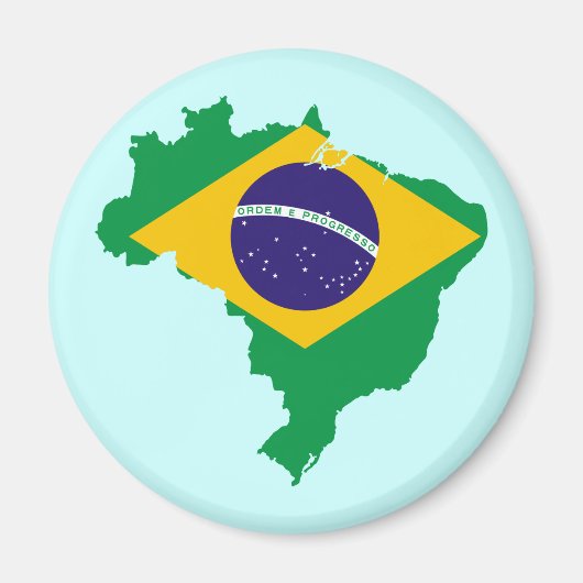 vlag van brazilië magneet (Voorkant)