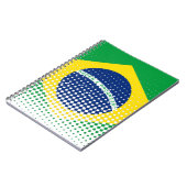 vlag van Brazilië met een halftooneffect Notitieboek (Linkerzijde)
