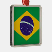 vlag van Brazilië Metalen Ornament (Rechts)