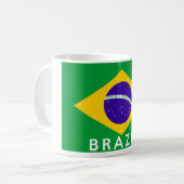 vlag van brazilië - naam koffiemok (Voorkant links)
