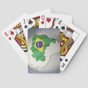 vlag van Brazilië Pokerkaarten
