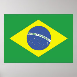 vlag van Brazilië Poster
