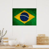  vlag van Brazilië Poster (Keuken)