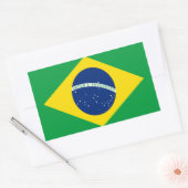 vlag van Brazilië Rechthoekige Sticker (Envelop)
