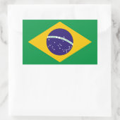 vlag van Brazilië Rechthoekige Sticker (Tas)