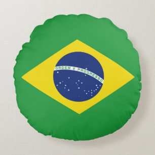 Vlag van Brazilië Rond Kussen