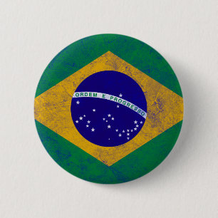 vlag van Brazilië Ronde Button 5,7 Cm