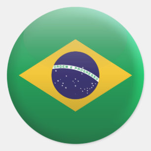 vlag van Brazilië Ronde Sticker