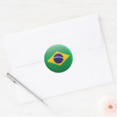 vlag van Brazilië Ronde Sticker (Envelop)