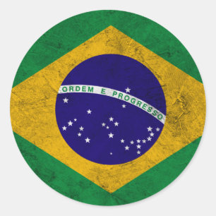  vlag van Brazilië Ronde Sticker