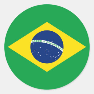 vlag van Brazilië Ronde Sticker