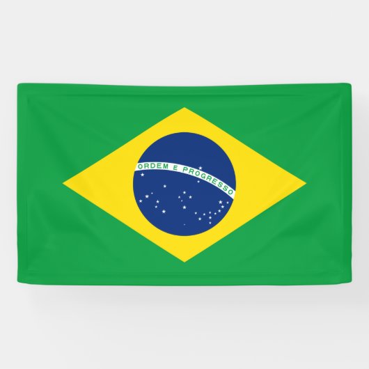 vlag van Brazilië Spandoek (Horizontaal)