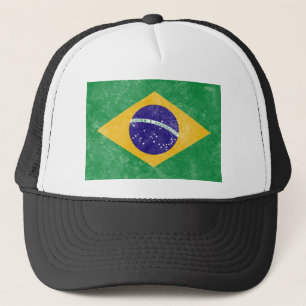  vlag van Brazilië Trucker Pet