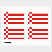 Vlag van Bremen Rechthoekige Sticker (Vel)