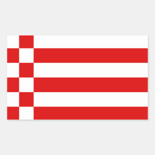 Vlag van Bremen Rechthoekige Sticker