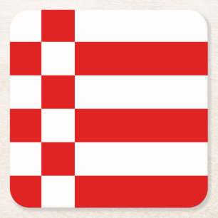 Vlag van Bremen Square Paper Onderzetter