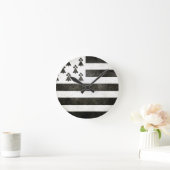 Vlag van Bretagne Vintage Ronde Klok (Huis)