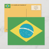 Vlag van Briefkaart Brazilië (Voorkant / Achterkant)
