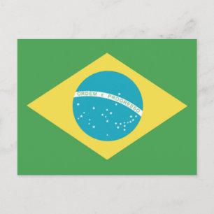 Vlag van Briefkaart Brazilië