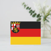 Vlag van Briefkaart Rijnland-Palts (Staand voorkant)
