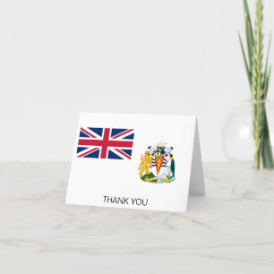 Vlag van Brits Antarctisch Territorium Bedankkaart