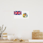 Vlag van Brits Antarctisch Territorium Poster (Keuken)