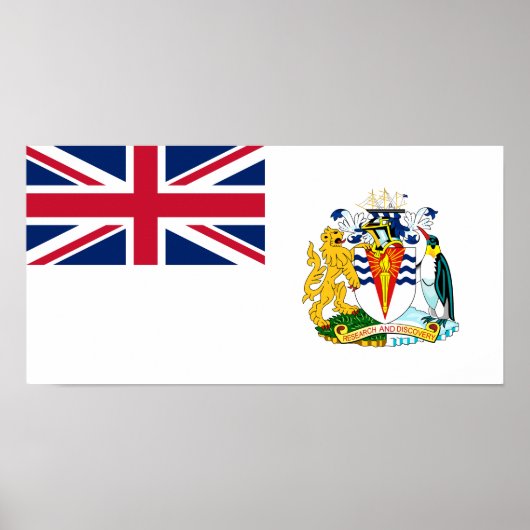 Vlag van Brits Antarctisch Territorium Poster (Voorkant)