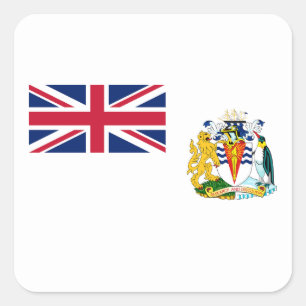 Vlag van Brits Antarctisch Territorium Vierkante Sticker