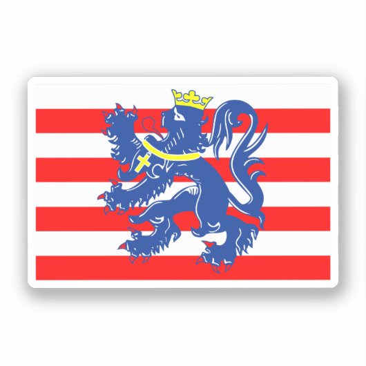 Vlag van Brugge, België Sticker (Voorkant)