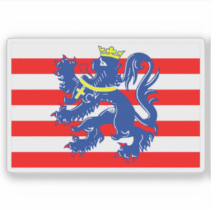 Vlag van Brugge, België Sticker