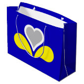 Vlag van Brussel, België Grote Gift Bag Groot Cadeauzakje (Achterkant Gekanteld)