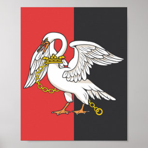 Vlag van Buckinghamshire (VK) Poster