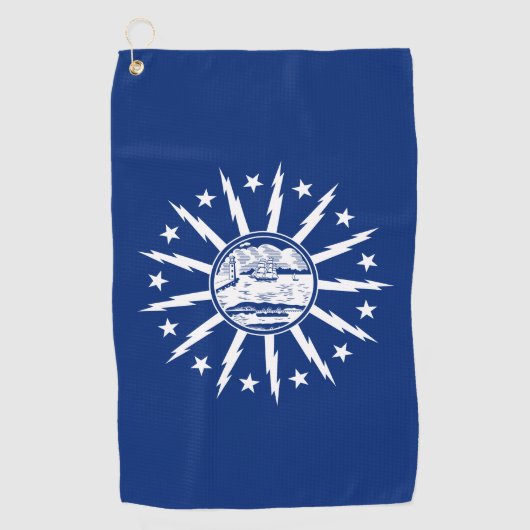 Vlag van Buffalo, New York Golfhanddoek (Voorkant)